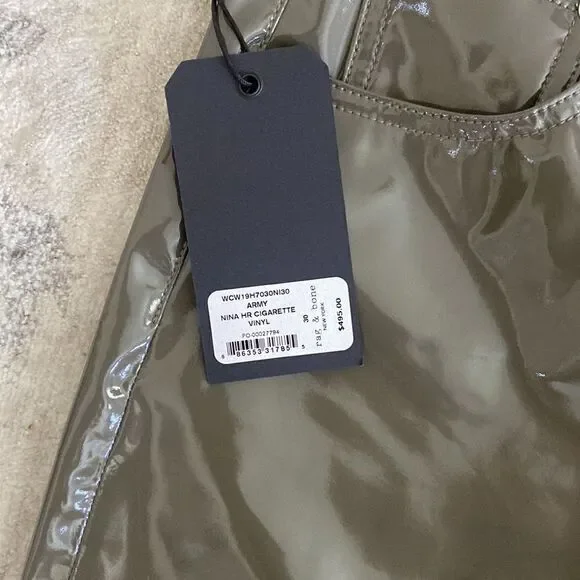 Rag & Bone Nina High Rise Jean Cigarette Vinyl Pants - Picture 5 of 6